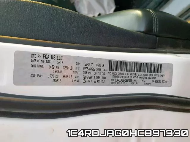 1C4RDJAG0HC897330 фото 2