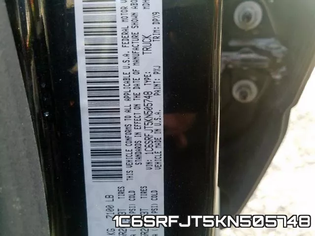 1C6SRFJT5KN505748 фото 2