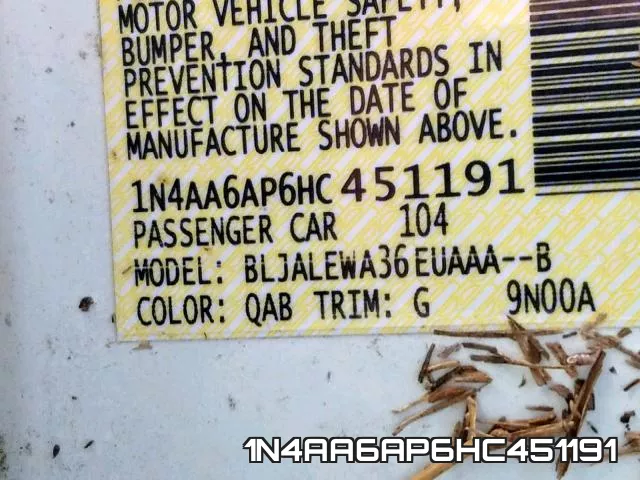 1N4AA6AP6HC451191 фото 2