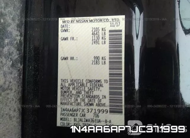 1N4AA6AP7JC371999 фото 9