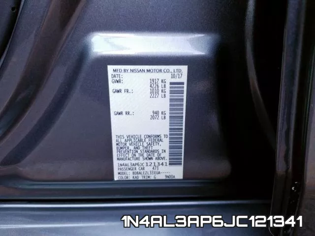 1N4AL3AP6JC121341 фото 2