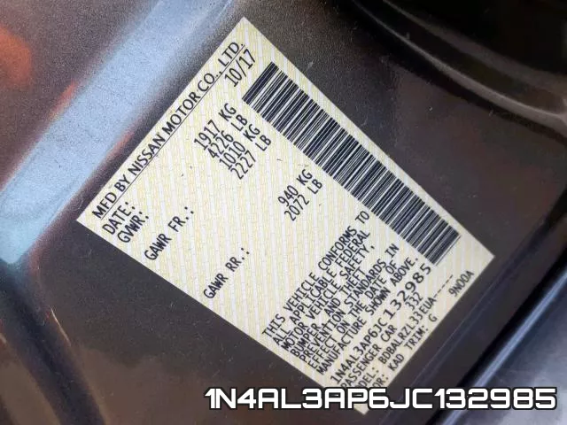 1N4AL3AP6JC132985 фото 2