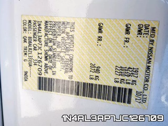 1N4AL3AP7JC126709 фото 2
