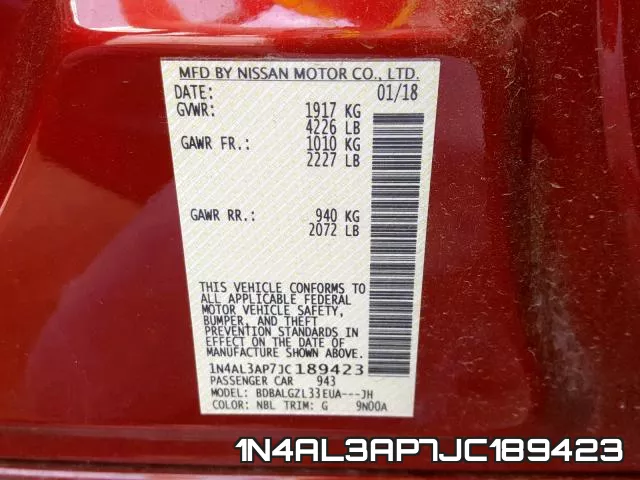 1N4AL3AP7JC189423 фото 2