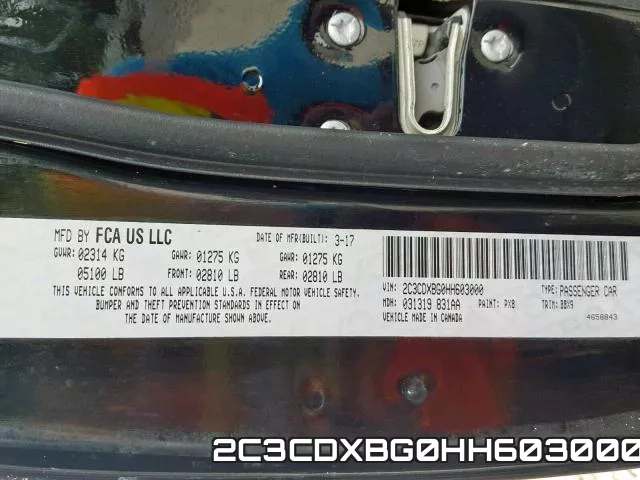2C3CDXBG0HH603000 фото 2