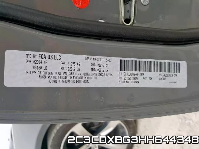 2C3CDXBG3HH644348 фото 2
