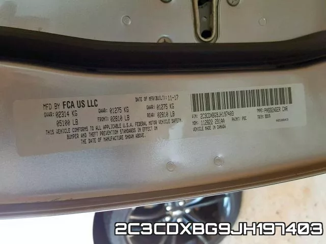 2C3CDXBG9JH197403 фото 2