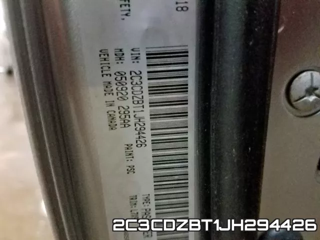2C3CDZBT1JH294426 фото 2