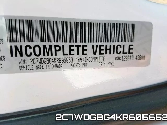 2C7WDGBG4KR605653 фото 2