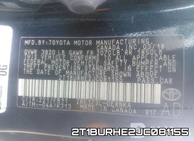 2T1BURHE2JC081155 фото 8