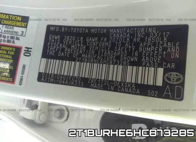 2T1BURHE6HC873285 фото 10