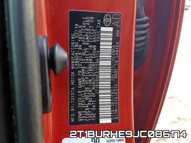2T1BURHE9JC086174 фото 2