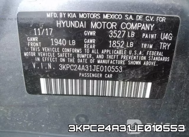 3KPC24A31JE010553 фото 10