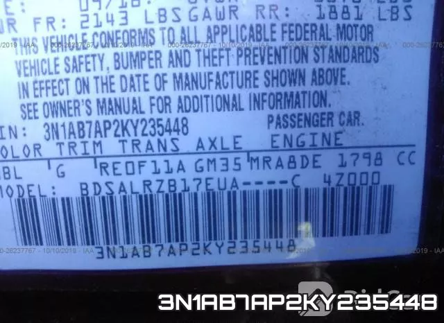 3N1AB7AP2KY235448 фото 10