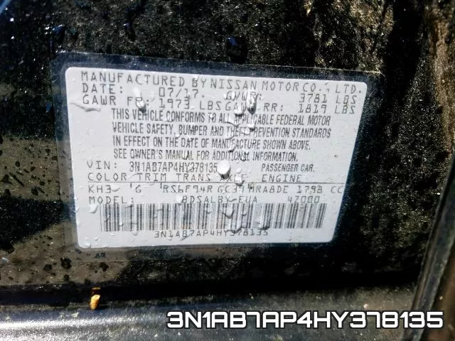 3N1AB7AP4HY378135 фото 2