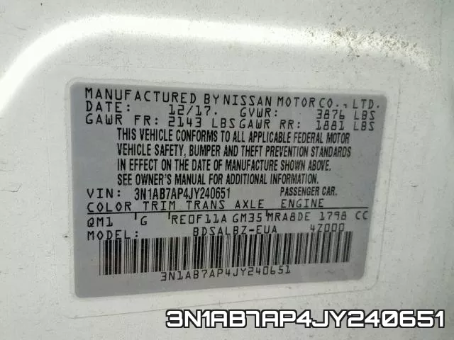 3N1AB7AP4JY240651 фото 2