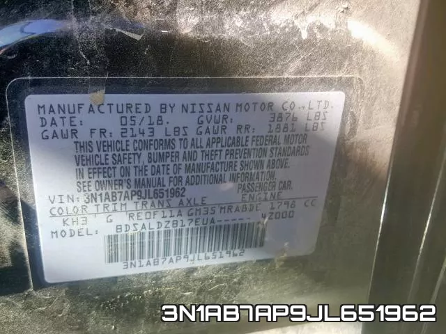 3N1AB7AP9JL651962 фото 2