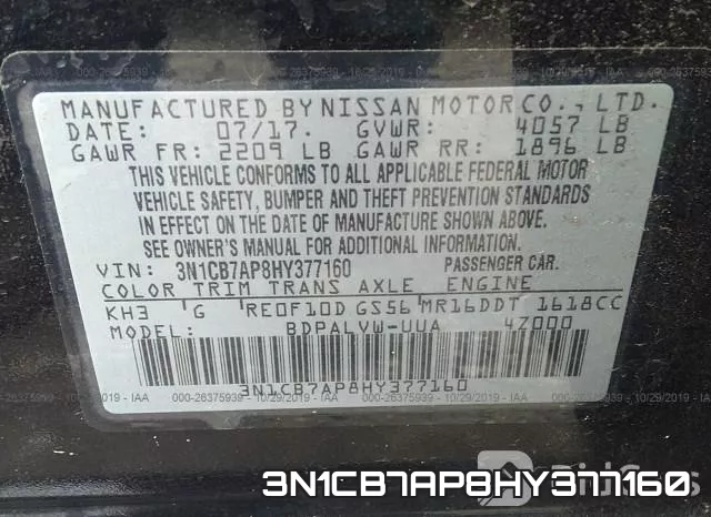 3N1CB7AP8HY377160 фото 10