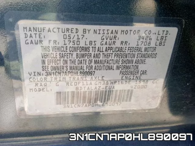 3N1CN7AP0HL890097 фото 2