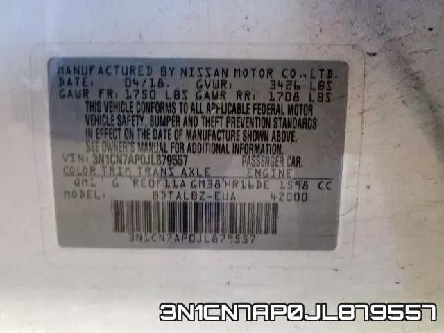 3N1CN7AP0JL879557 фото 2