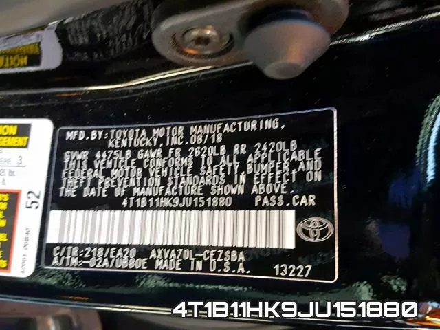 4T1B11HK9JU151880 фото 2