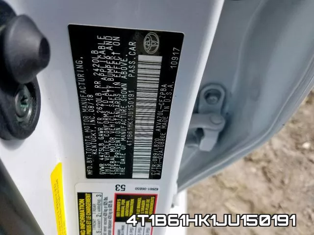 4T1B61HK1JU150191 фото 2