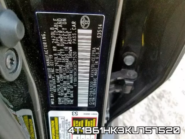 4T1B61HK3KU757520 фото 2