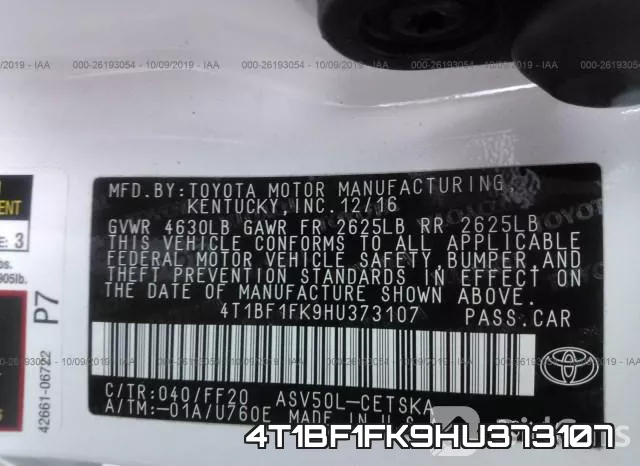 4T1BF1FK9HU373107 фото 10