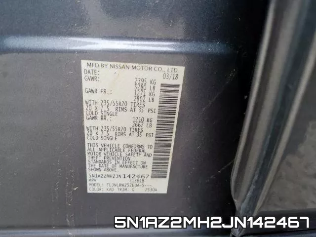 5N1AZ2MH2JN142467 фото 2