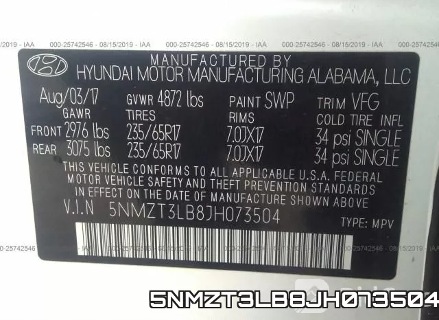 5NMZT3LB8JH073504 фото 10