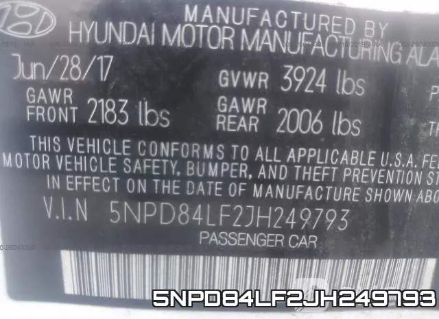 5NPD84LF2JH249793 фото 9