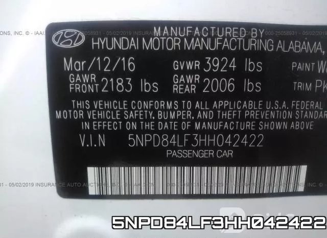 5NPD84LF3HH042422 фото 10