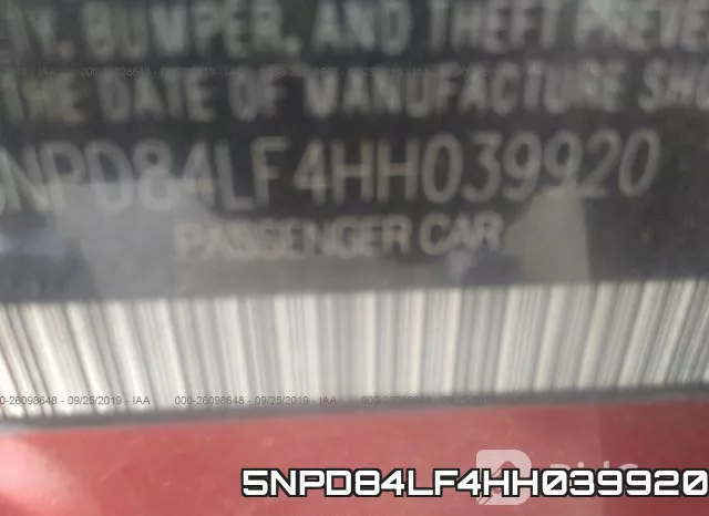 5NPD84LF4HH039920 фото 10