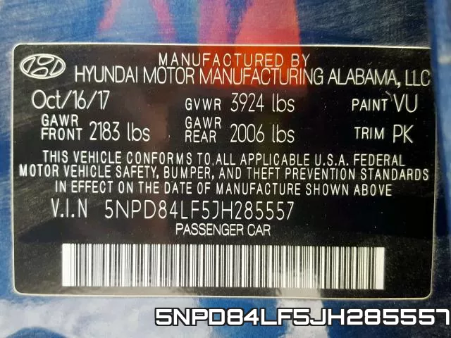 5NPD84LF5JH285557 фото 2