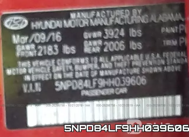 5NPD84LF9HH039606 фото 10