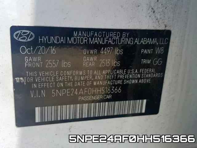 5NPE24AF0HH516366 фото 2