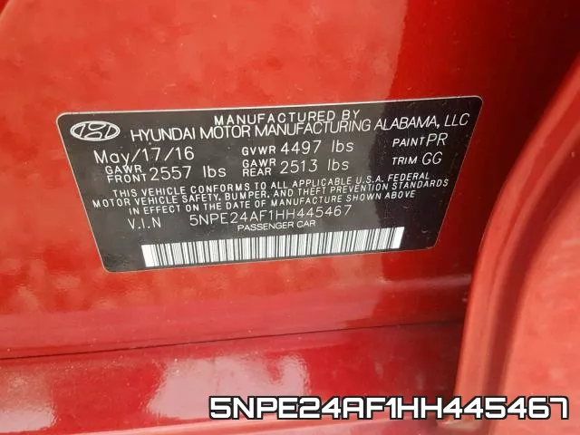 5NPE24AF1HH445467 фото 2