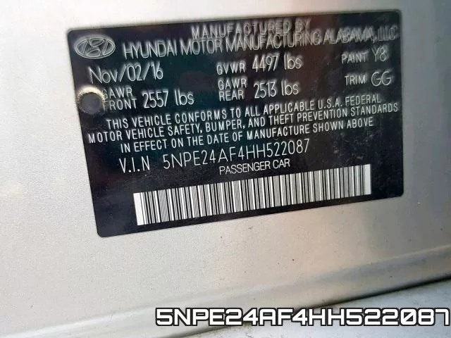 5NPE24AF4HH522087 фото 2