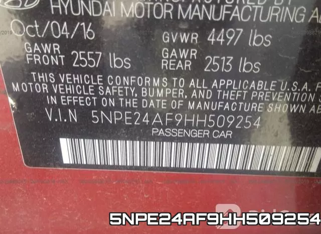 5NPE24AF9HH509254 фото 10