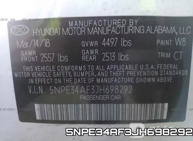 5NPE34AF3JH698292 фото 10