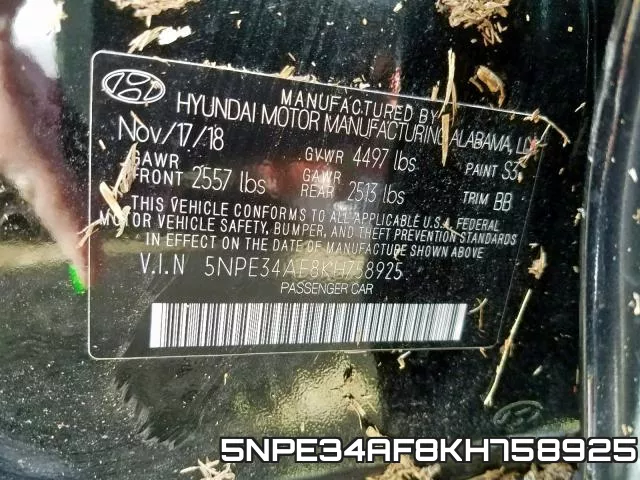 5NPE34AF8KH758925 фото 2