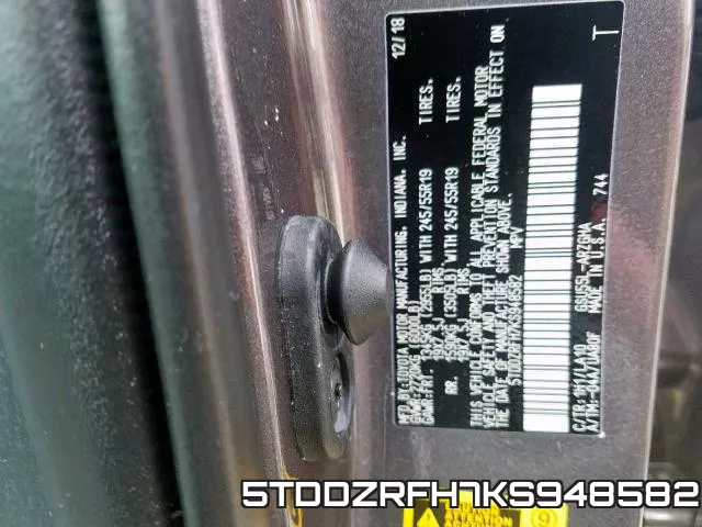 5TDDZRFH7KS948582 фото 2