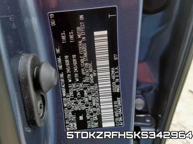 5TDKZRFH5KS342964 фото 2