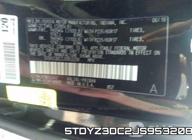 5TDYZ3DC2JS953208 фото 10