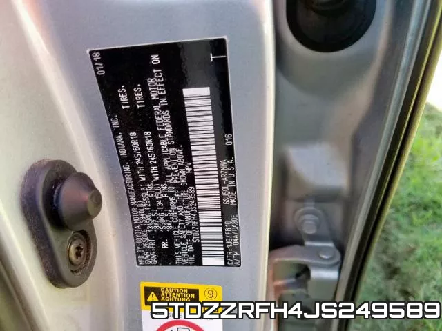 5TDZZRFH4JS249589 фото 2