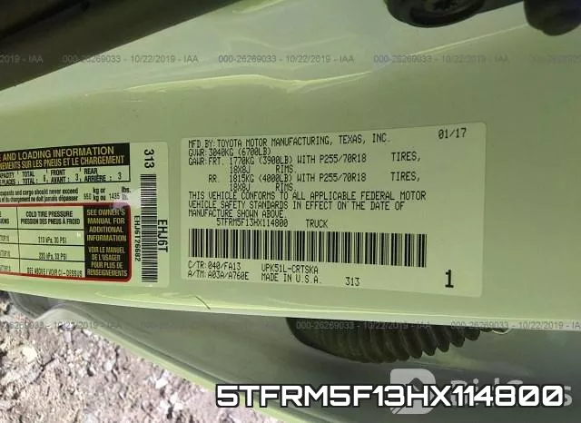 5TFRM5F13HX114800 фото 10
