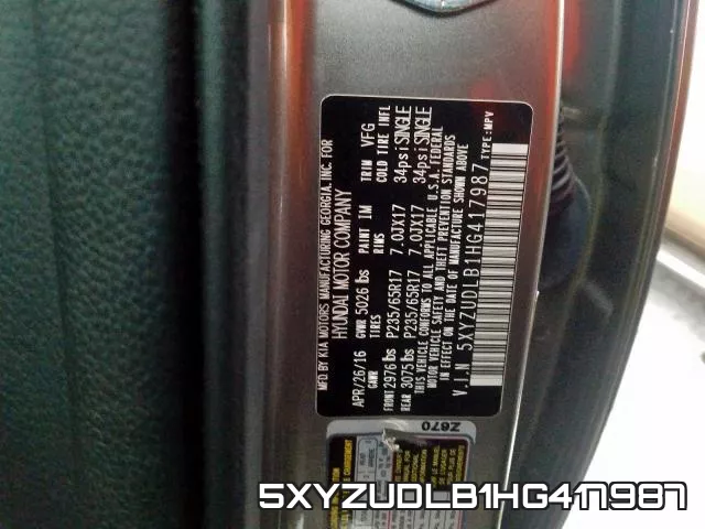 5XYZUDLB1HG417987 фото 2