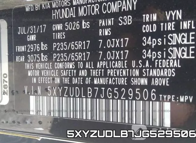 5XYZUDLB7JG529506 фото 10