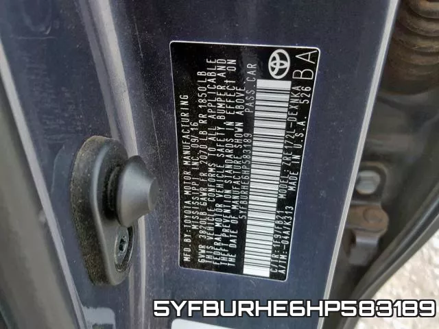 5YFBURHE6HP583189 фото 2