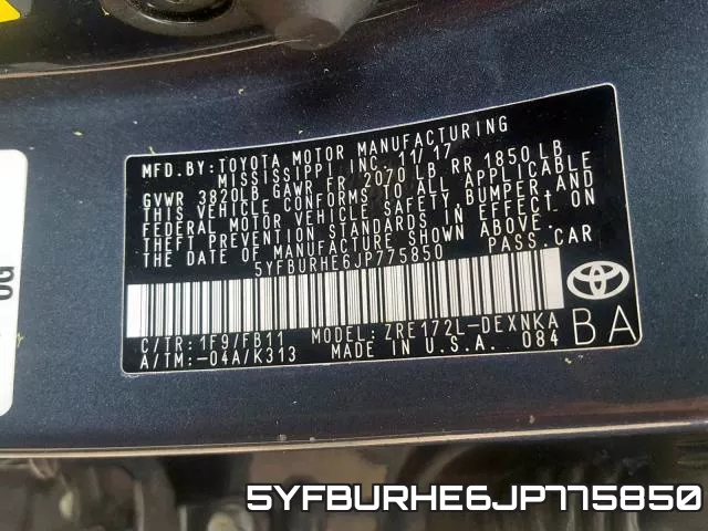 5YFBURHE6JP775850 фото 2